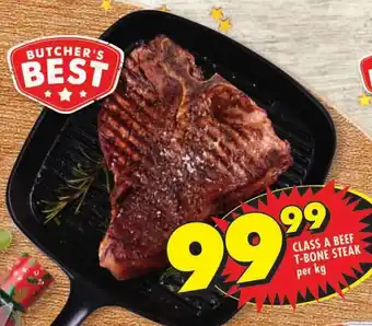 Shoprite CLASS A BEEF T-BONE STEAK per kg offer