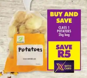 Shoprite CLASS 1 POTATOES 2kg bag offer