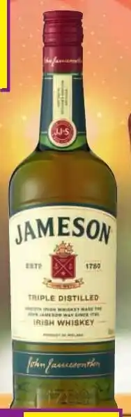 Shoprite JAMESON TRIPLE DISTILLED IRISH WHISKEY 750ml offer