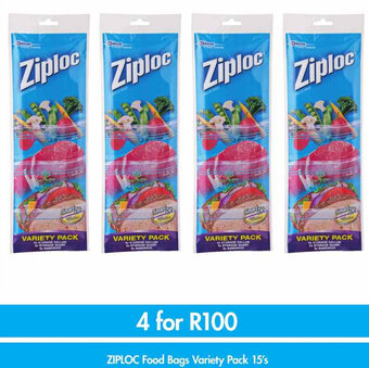 Ziploc Food Bags Variety Pack 15's