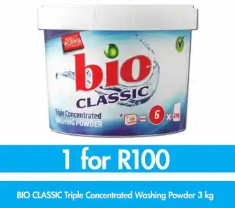 Makro’s liquor Bio Classic Triple Concentrated Washing Powder 3kg offer