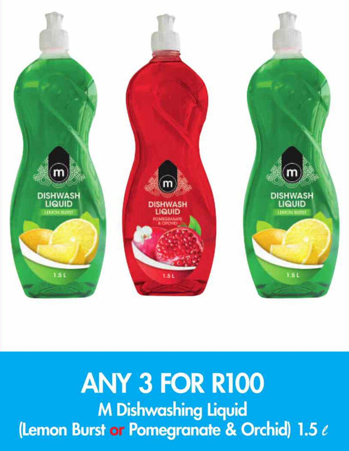 M Dishwashing Liquid 1.5L offer at Makro’s liquor