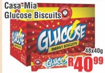 Devland Cash And Carry Casa-Mia Glucose Biscuits 48x40g offer