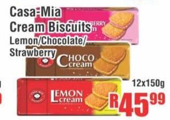 Casa-Mia Cream Biscuits 12x150g