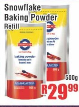 Devland Cash And Carry Snowflake Baking Powder Refill 500g offer