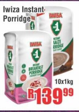 Devland Cash And Carry Iwiza Instant Porridge 10x1kg offer