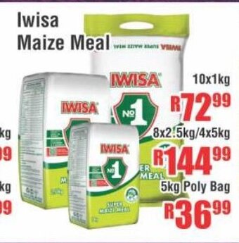 Devland Cash And Carry Iwisa Maize Meal 10x1kg offer