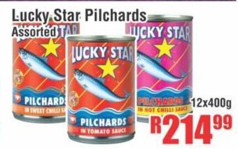 Devland Cash And Carry Lucky Star Pilchards Assorted 12x400g offer