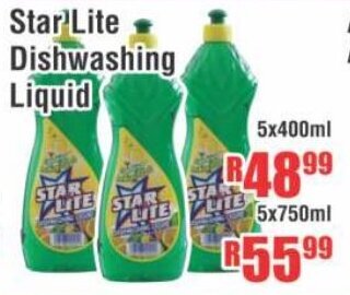 Devland Cash And Carry Star Lite Dishwashing Liquid 5x400ml offer