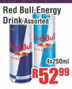 Devland Cash And Carry Red Bull Energy Drink Assorted 4x250ml offer
