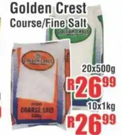 Devland Cash And Carry Golden Crest Course / Fine Salt 20x500g / 10x1kg offer