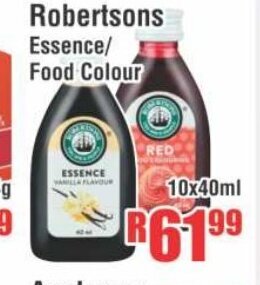Devland Cash And Carry Robertsons Essence / Food Colour 10x40ml offer
