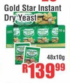 Devland Cash And Carry Gold Star Instant Dry Yeast 48x10g offer