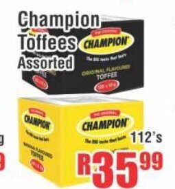 Devland Cash And Carry Champion Toffees Assorted 112's offer