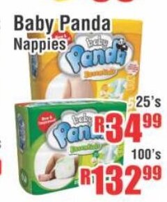 Devland Cash And Carry Baby Panda Nappies 25's offer