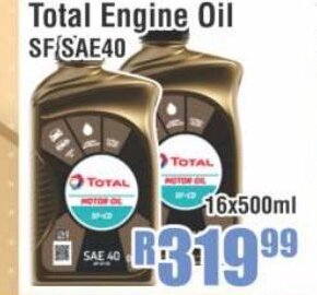 Devland Cash And Carry Total Engine Oil SF SAE40 16x500ml offer