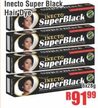 Devland Cash And Carry Inecto Super Black Hair Dye 6x28g offer
