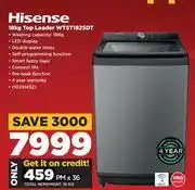 HiFi Corp Hisense 18kg top loader wt5t1825dt offer