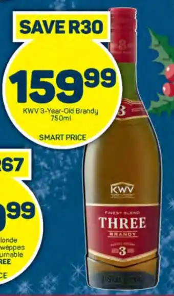 Pick n Pay Liquor KWV 3-Year-Old Brandy 750ml offer