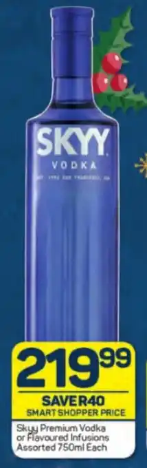 Pick n Pay Liquor Skyy Premium Vodka or Flavoured Infusions Assorted 750ml Each offer