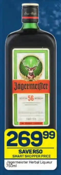 Pick n Pay Liquor Jägermeister Herbal Liqueur 750ml offer