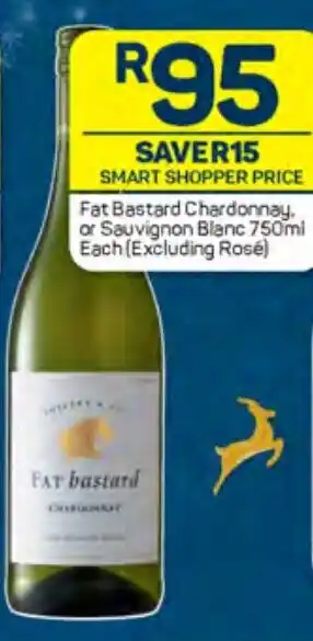 Pick n Pay Liquor Fat Bastard Chardonnay. or Sauvignon Blanc 750ml Each (Excluding Rosé) offer
