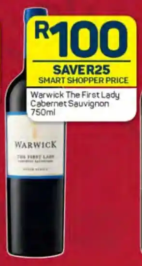 Pick n Pay Liquor Warwick The First Lady Cabernet Sauvignon 750ml offer