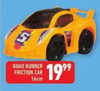 Shoprite ROAD RUNNER FRICTION CAR 16cm offer