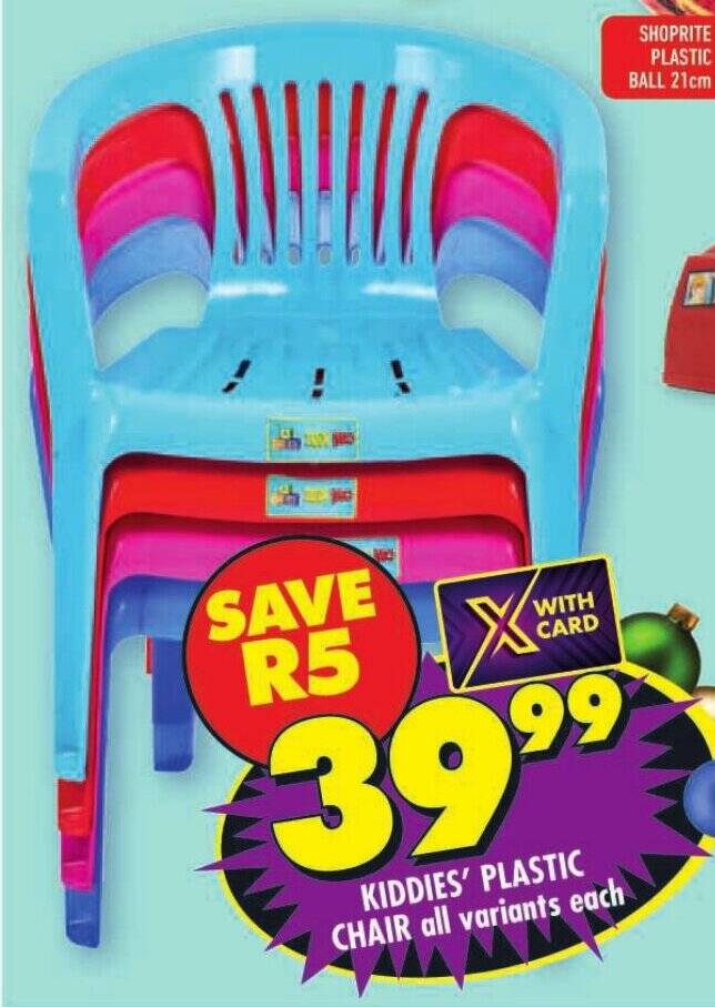 Shoprite store plastic chairs