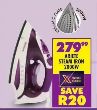 Shoprite ARIETE STEAM IRON 2000W offer