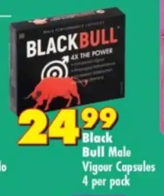 Shoprite Black Bull Male Vigour Capsules 4 per pack offer
