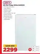 HiFi Corp Defy 94l bar fridge white b4802w offer