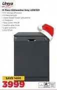 HiFi Corp Univa 13 place dishwasher grey udw301 offer