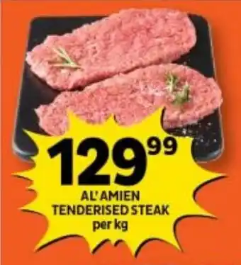 Shoprite AL'AMIEN TENDERISED STEAK per kg offer