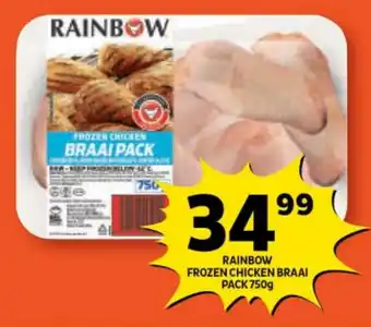 Shoprite RAINBOW FROZEN CHICKEN BRAAI PACK 750g offer