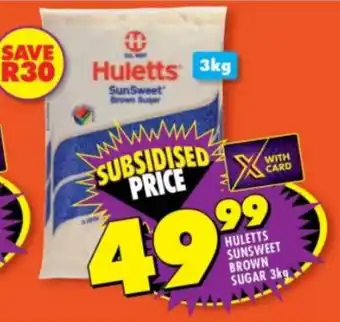 Shoprite HULETTS SUNSWEET BROWN SUGAR 3kg offer