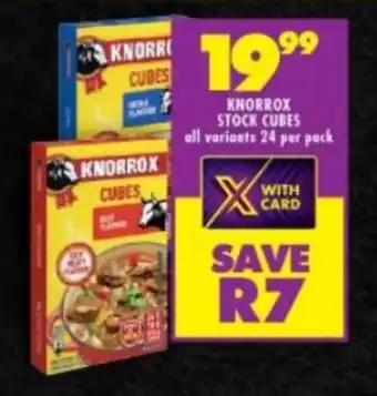 Shoprite KNORROX STOCK CUBES all variants 24 per pack offer