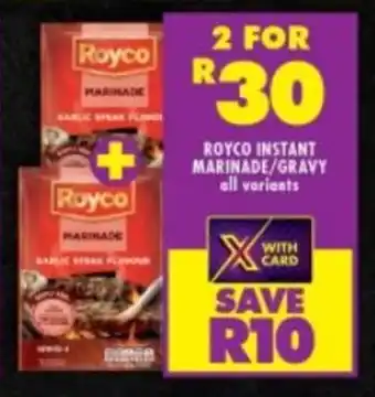 Shoprite ROYCO INSTANT MARINADE/GRAVY all variants offer