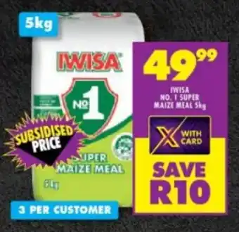 Shoprite IWISA NO. 1 SUPER MAIZE MEAL 5kg offer