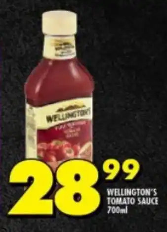 Shoprite WELLINGTON'S TOMATO SAUCE 700ml offer