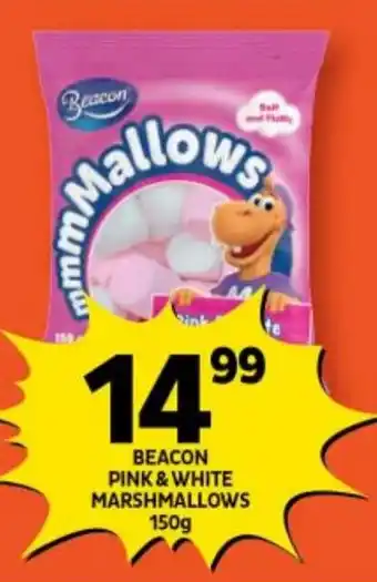 Shoprite BEACON PINK & WHITE MARSHMALLOWS 150g offer