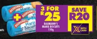 Shoprite BAUMANN'S MARIE BISCUITS 150g offer