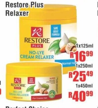 Devland Cash And Carry Restore Plus Relaxer 1x125ml offer