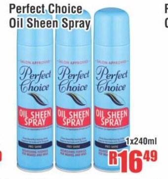Devland Cash And Carry Perfect Choice Oil Sheen Spray 1x240ml offer