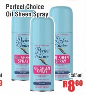 Devland Cash And Carry Perfect Choice Oil Sheen Spray 1x85ml offer