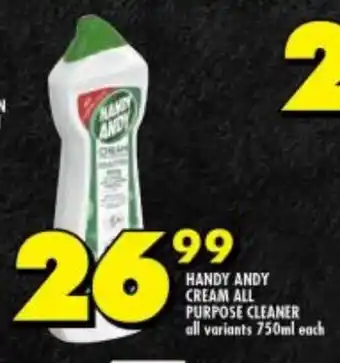 Shoprite HANDY ANDY CREAM ALL PURPOSE CLEANER all variants 750ml each offer