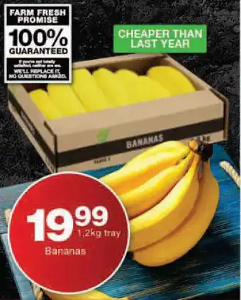 Checkers Bananas 1,2kg tray offer