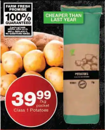 Checkers Class 1 Potatoes 7kg offer