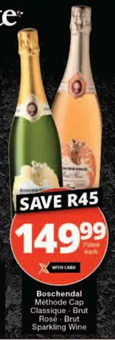 Checkers Boschendal Méthode Cap Classique, Brut Rosé, Brut Sparkling Wine offer