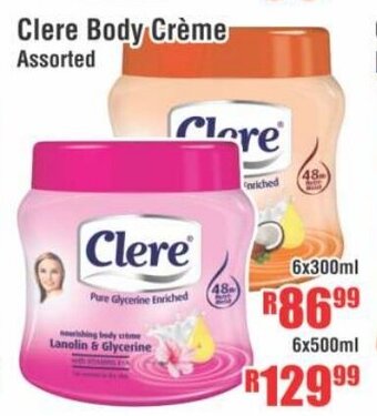 Clere Body Creme Assorted 6x300ml